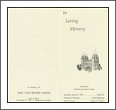 Sara Cloe Rogers Haynie Funeral Program