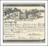 Sara Cloe Rogers Haynie Marriage Certificate