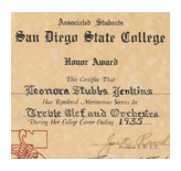 1935 Orchestra Honor Award