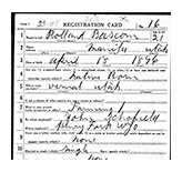 WWII Registration Card
